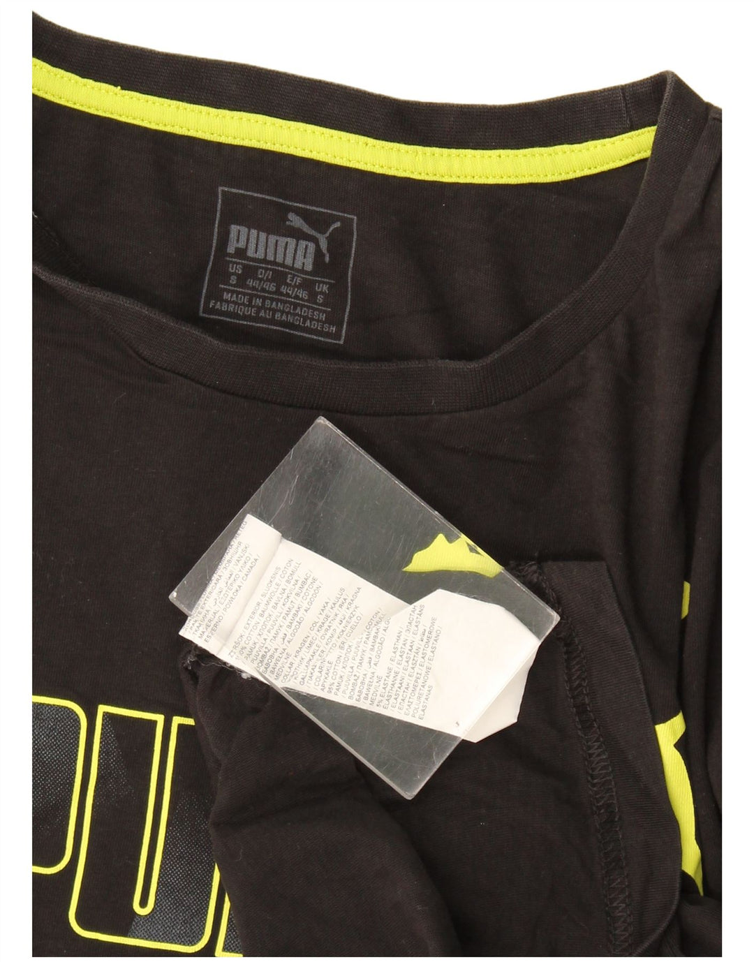 Puma - Camiseta gráfica para hombre, talla pequeña, algodón negro