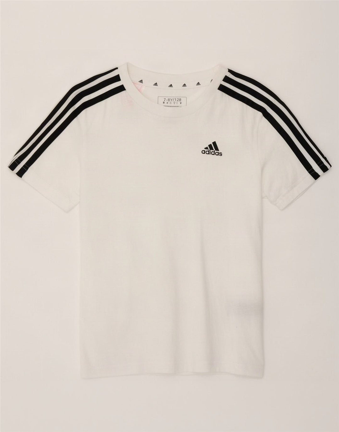 Adidas Camiseta Niño Top 7-8 Años Blanco Algodón
