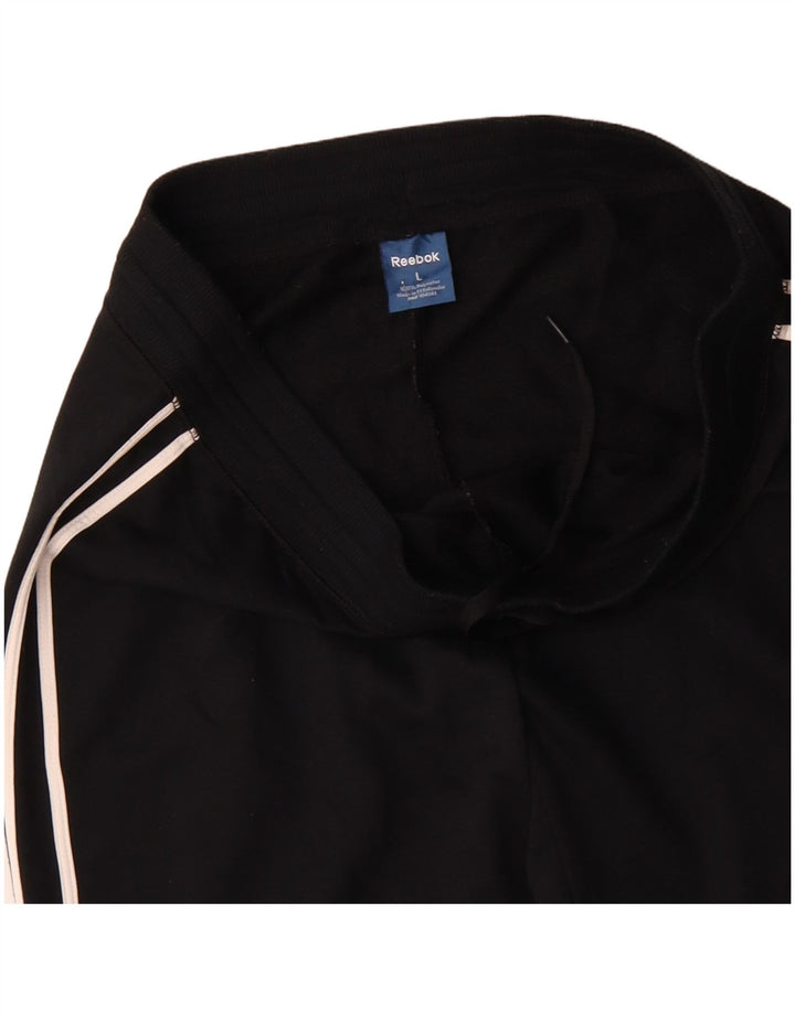 REEBOK Pantalón de Chándal Hombre Grande Negro Poliéster