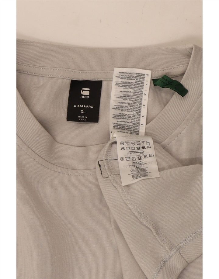 G-Star Hombre Top Manga Larga XL Algodón Gris