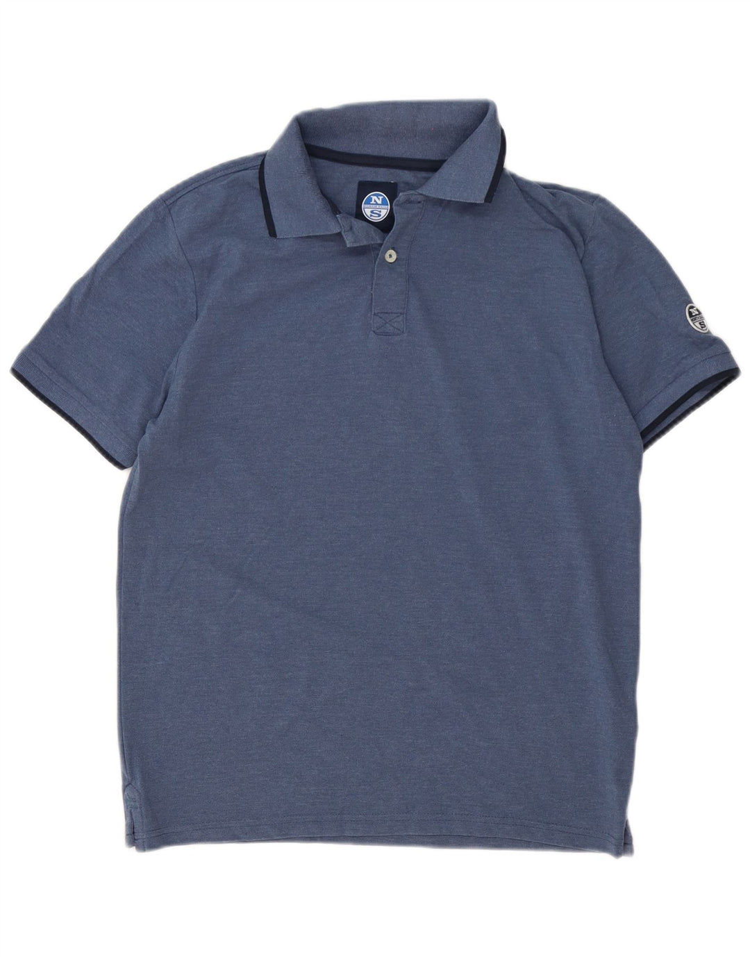 Polo North Sails Hombre De Algodón A Rayas Azul Marino Medio