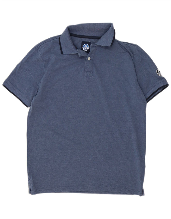 Polo North Sails Hombre De Algodón A Rayas Azul Marino Medio