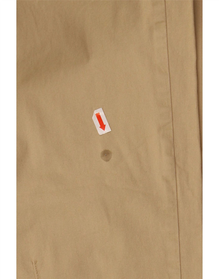 ZARA Mujer Pantalones Cortos Cónicos De Cintura Alta Grande W30 L24 Beige