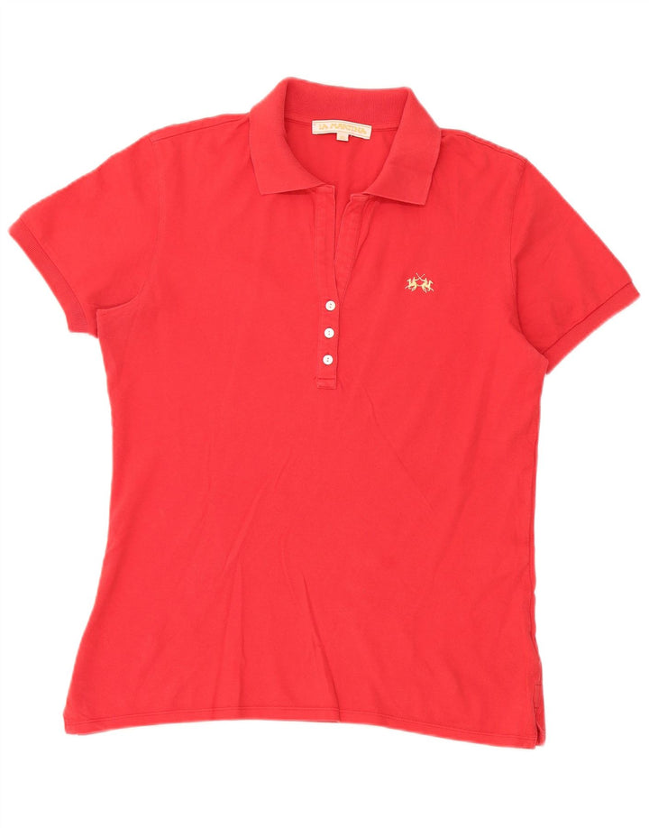 La Martina - Jersey para mujer, talla 40, XL, algodón rojo