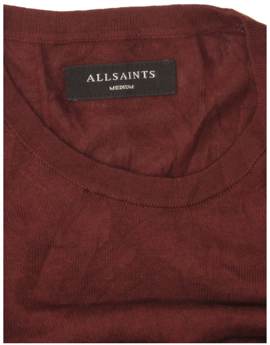 All Saints Jersey Con Cuello Barco Para Hombre Marrón Medio