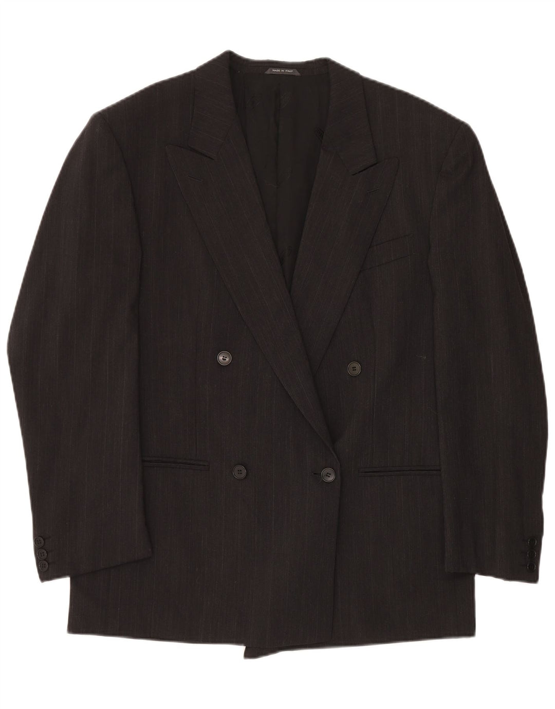 MISSONI Chaqueta tipo blazer con doble botonadura para hombre Uomo IT 50 Large Grey Pinstripe