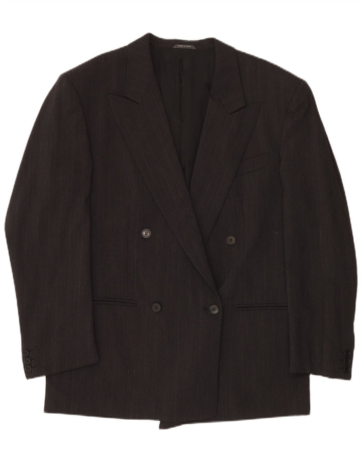 MISSONI Chaqueta tipo blazer con doble botonadura para hombre Uomo IT 50 Large Grey Pinstripe