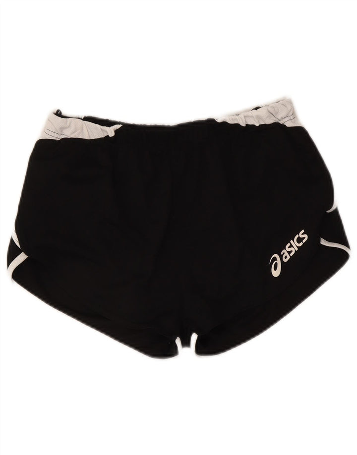 Asics Shorts deportivos gráficos para mujer UK 10 Small Black Colourblock Poliéster