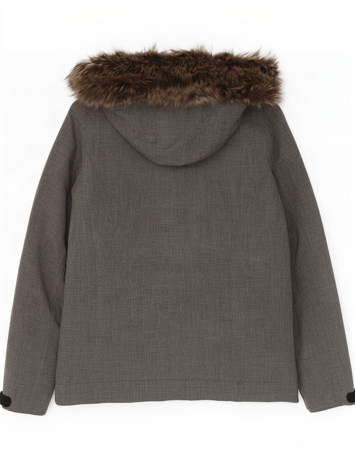 O'Neill - Parka con capucha para hombre, talla 40, poliéster gris grande