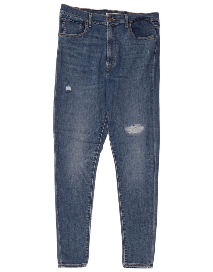 Vaqueros pitillo desgastados para mujer Levi's W32 L30 Algodón azul