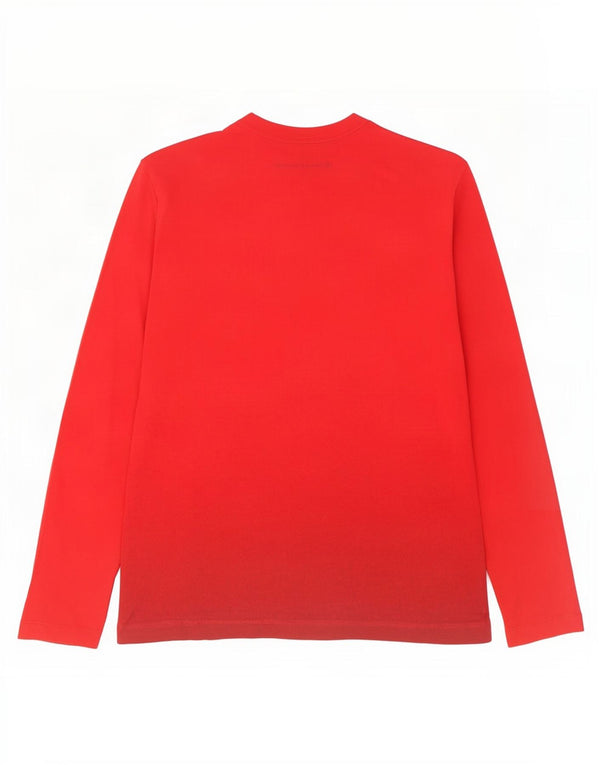 Calvin Klein Jeans Hombre Gráfico Top Manga Larga Algodón Rojo Medio