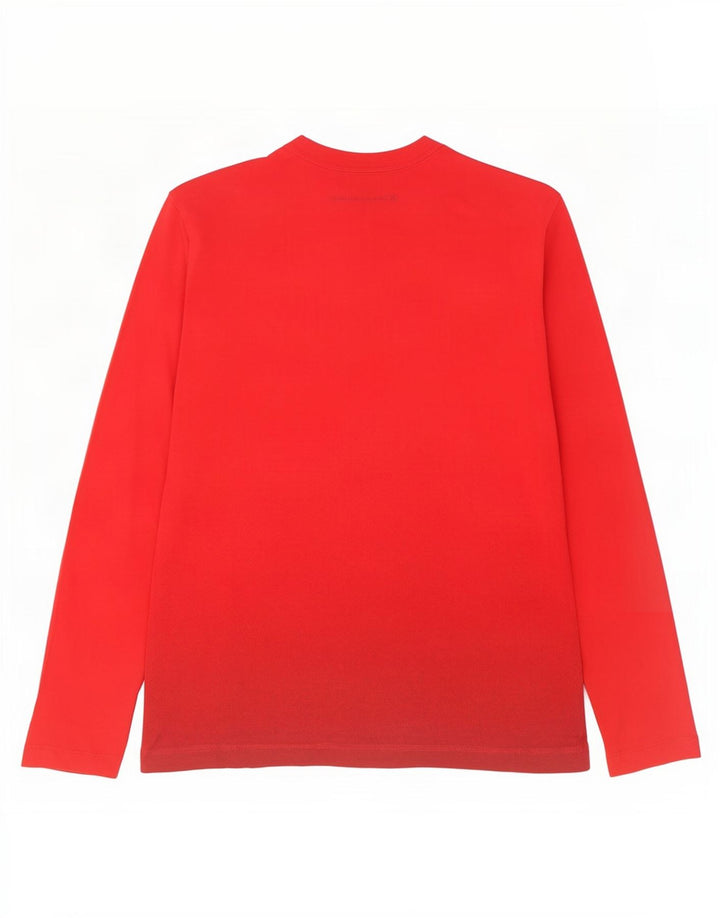 Calvin Klein Jeans Hombre Gráfico Top Manga Larga Algodón Rojo Medio