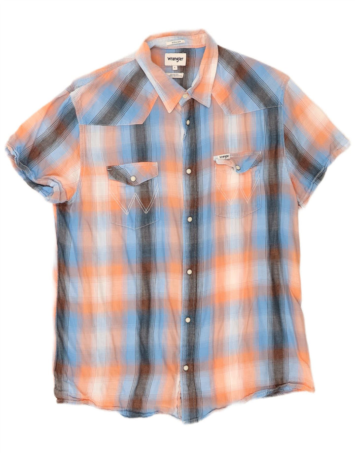 Wrangler Camisa Regular Fit De Algodón Con Cuadros Multicolores Grandes Para Hombre