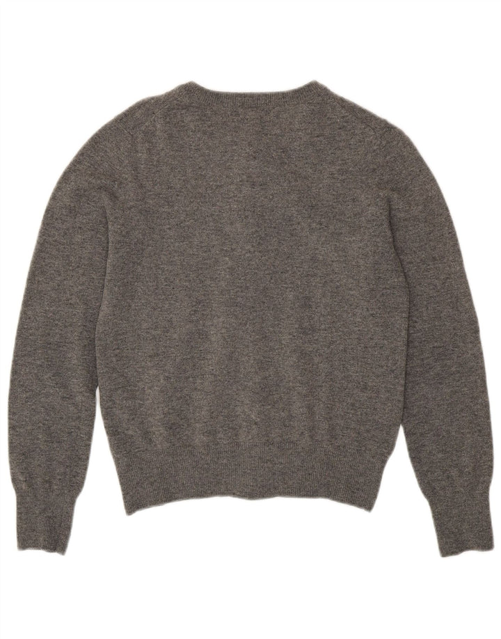 GANT Suéter tipo cárdigan para mujer UK 10 Small Grey Wool