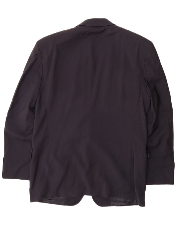Hugo Boss Chaqueta tipo blazer de 2 botones para hombre EU 52 XL Lana virgen azul marino