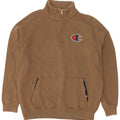 Champion Sudadera Con Cremallera Y Cuello Para Hombre Jersey Grande De Algodón Beige