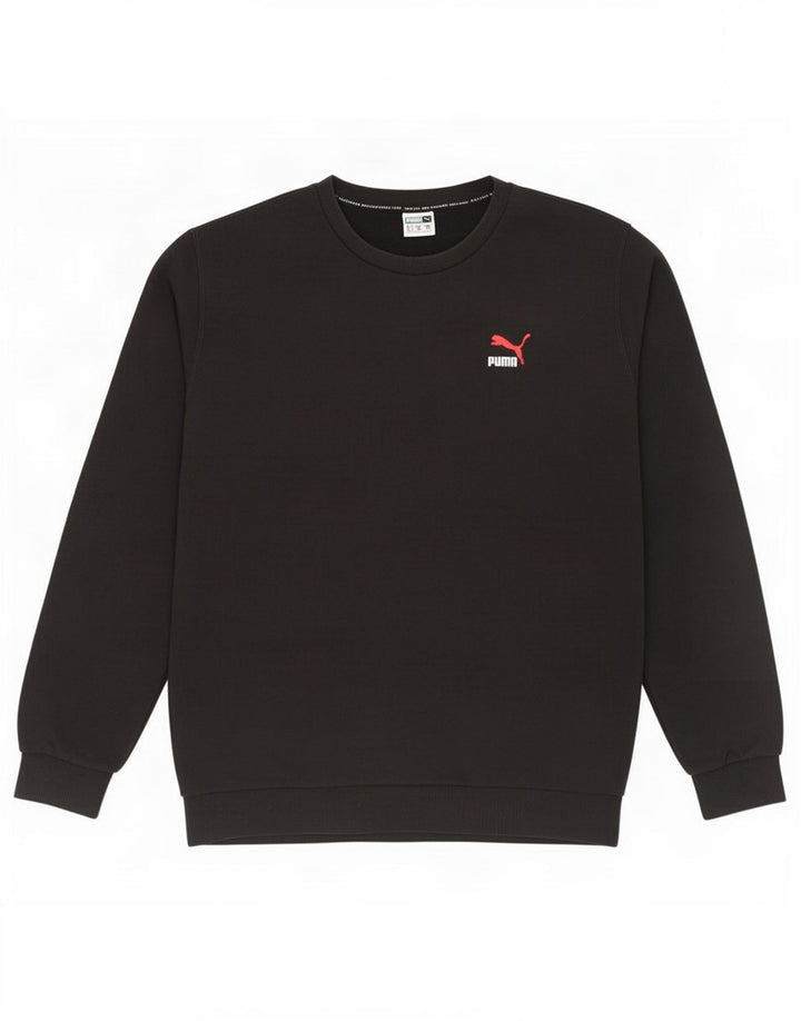 Puma Hombre Sudadera Jumper Grande Algodón Negro