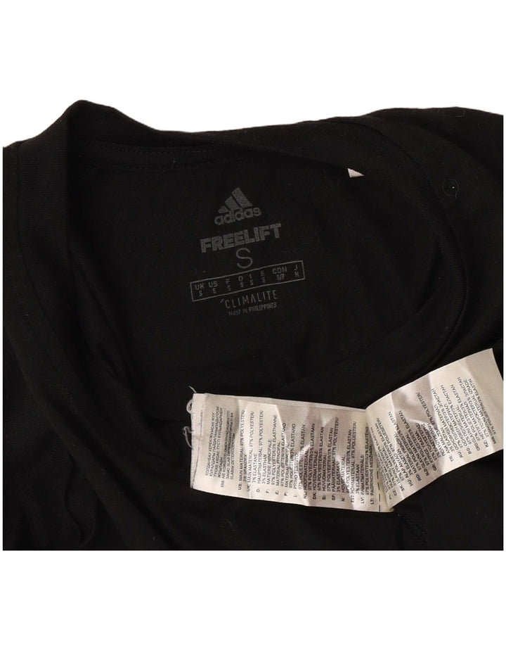 Adidas Mens Climalite Camiseta Top Pequeño Negro Poliéster