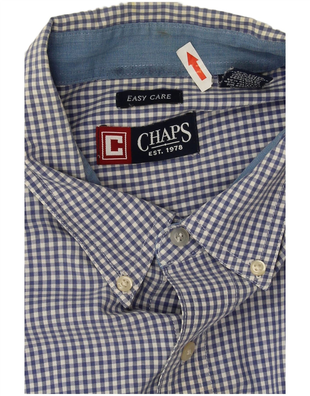 Chaps Camisa para hombre 2XL Algodón a cuadros azul