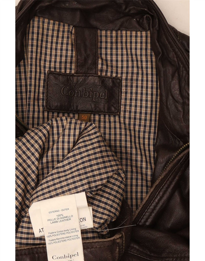 Conbipel Chaqueta de cuero para hombre IT 50 Large Brown