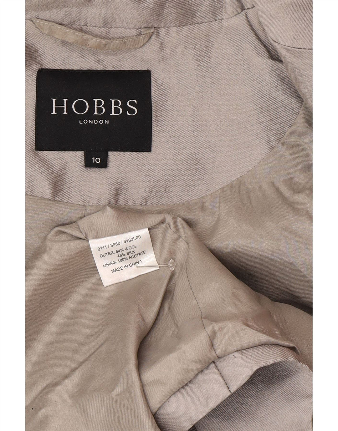 Hobbs Abrigo para mujer Reino Unido 10 Pequeño Lana Gris