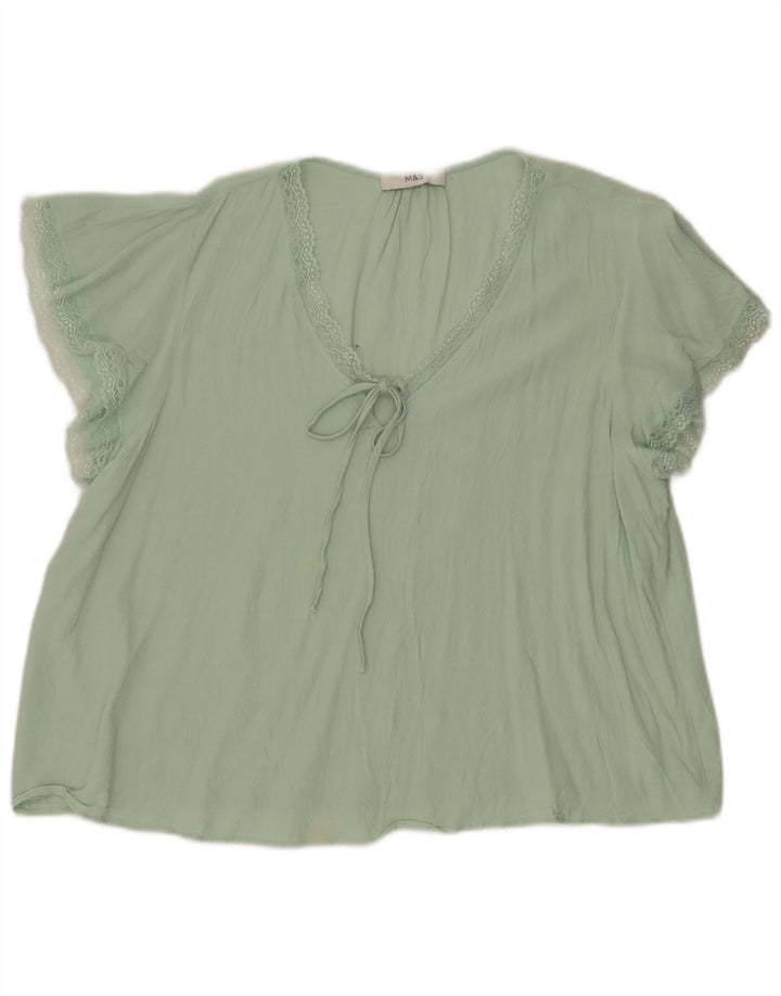 Marks & Spencer Blusa para Mujer Top UK 46 Grande Verde