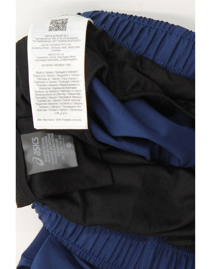 ASICS Pantalones cortos deportivos para mujer UK 6 XS Azul marino Poliéster