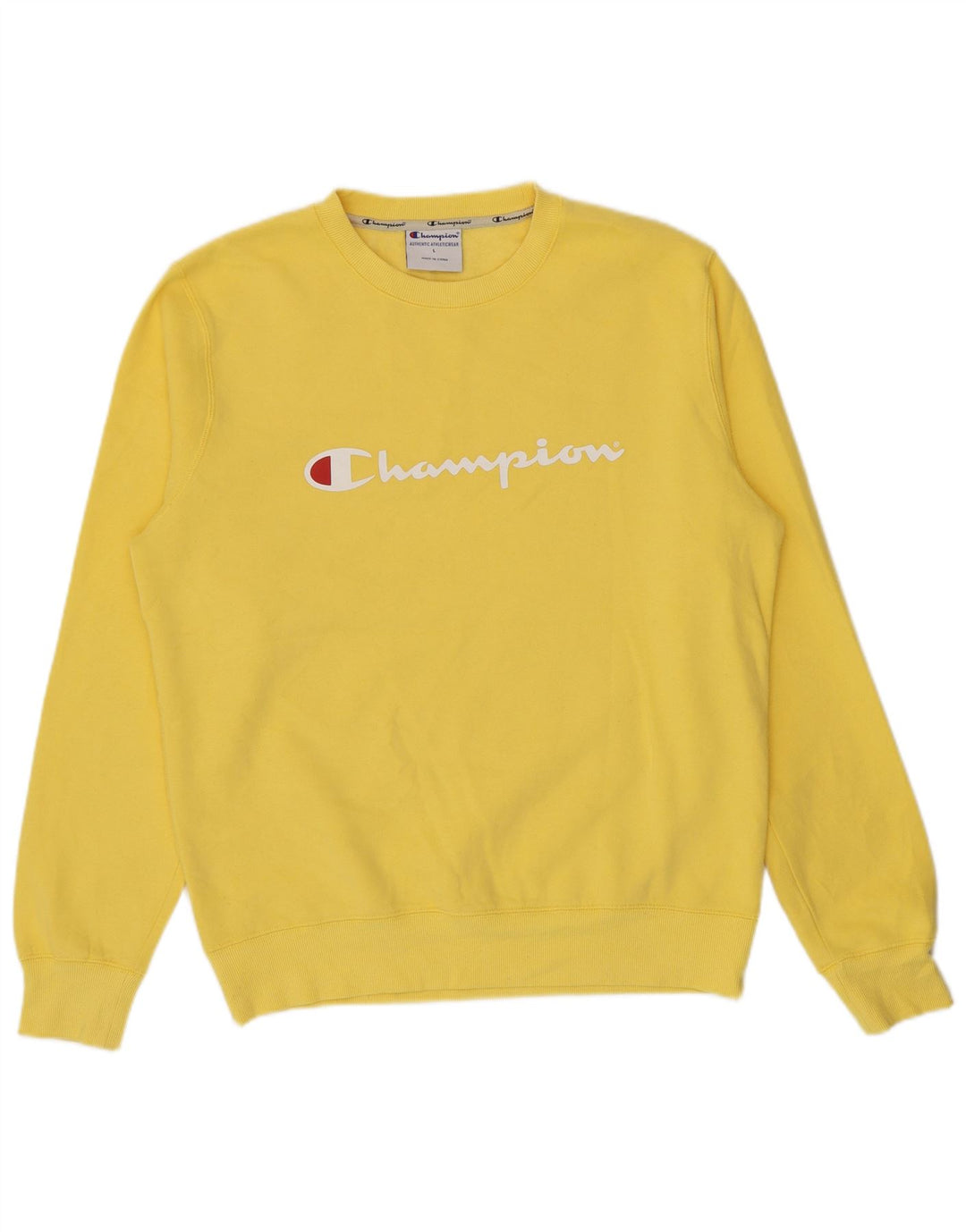 Champion Sudadera Gráfica para Hombre Jersey Grande De Algodón Amarillo
