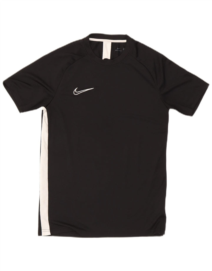 Camiseta Nike Dri Fit para hombre Top medio negro color block Poliéster
