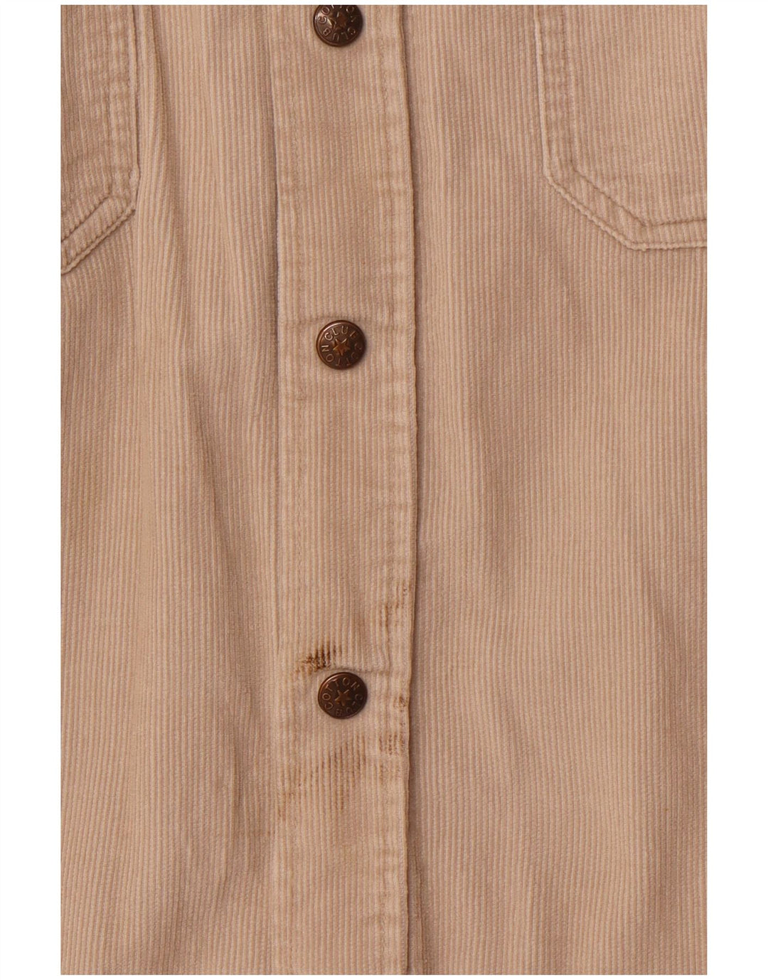 COTTON CLUB Camisa de pana para hombre Large Beige Cotton