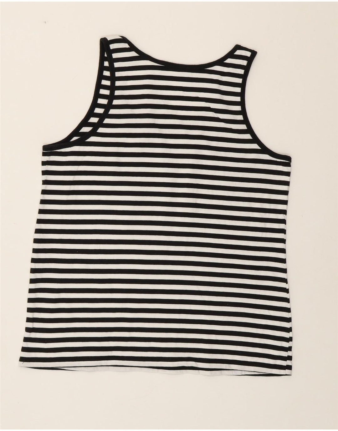LEVI'S Top sin mangas para mujer UK 12 Medium White Stripe Nautical
