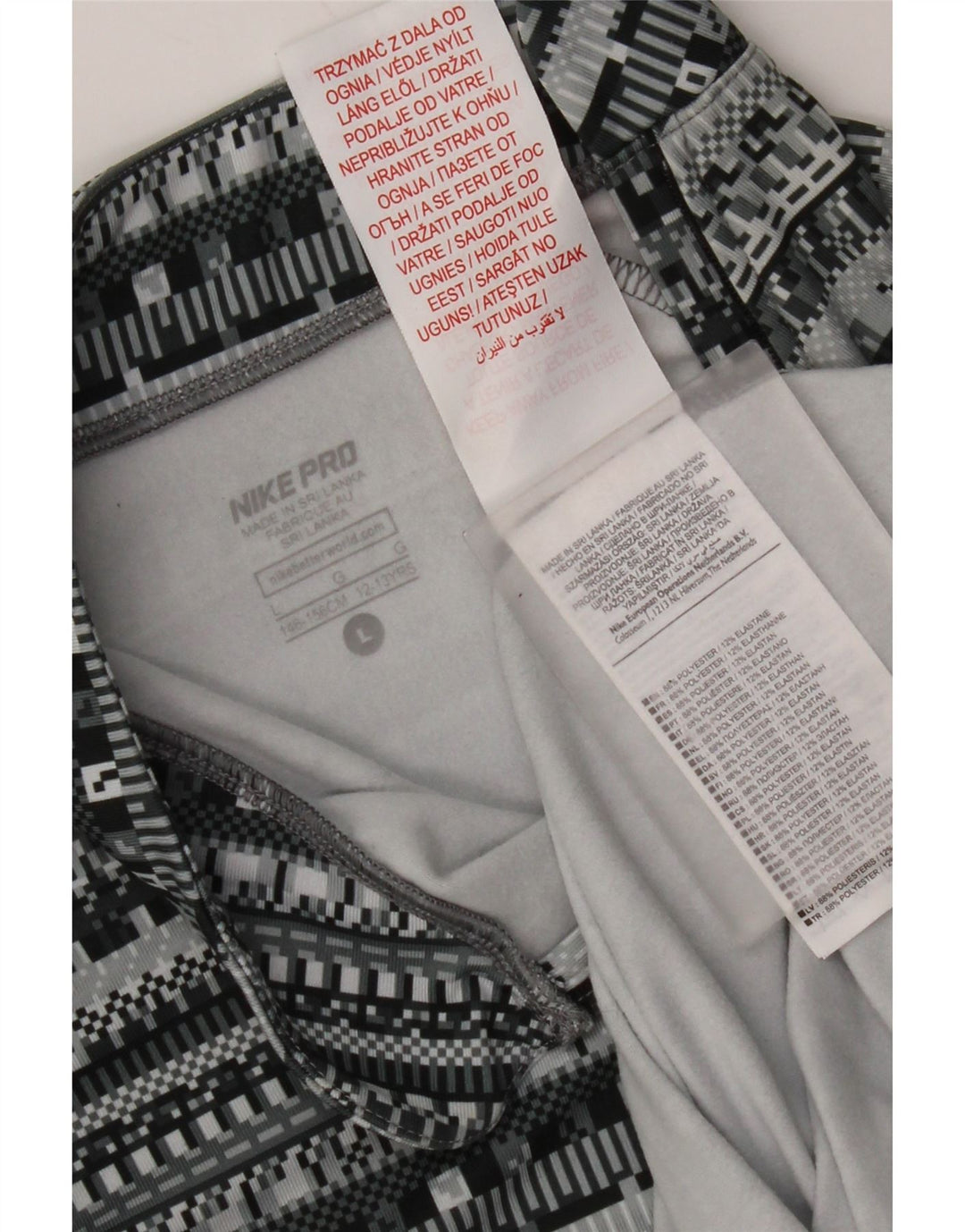 Nike - Chándal con cremallera y cuello para niña, talla grande, color gris, rayas, 12-13 años