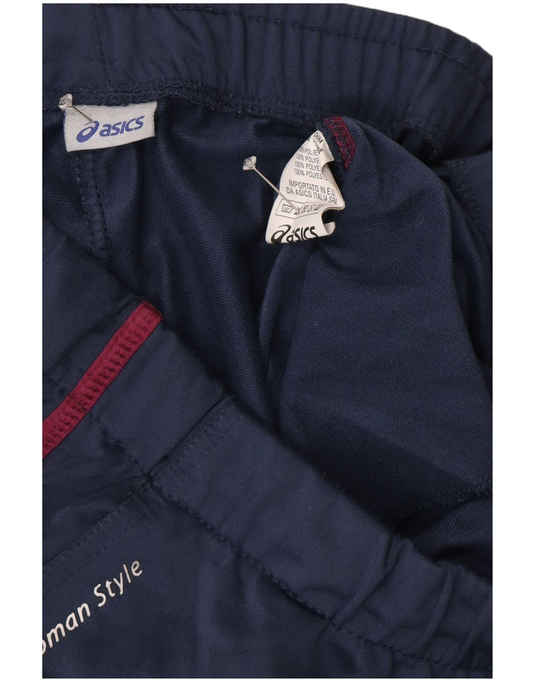 Asics - Pantalones de chándal para mujer, talla 40, talla grande, poliéster, color azul marino