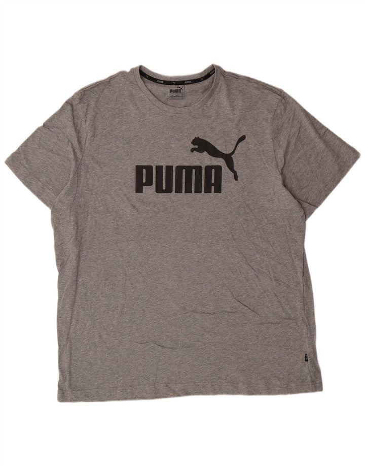 Puma Camiseta gráfica para hombre Top 2XL Algodón gris