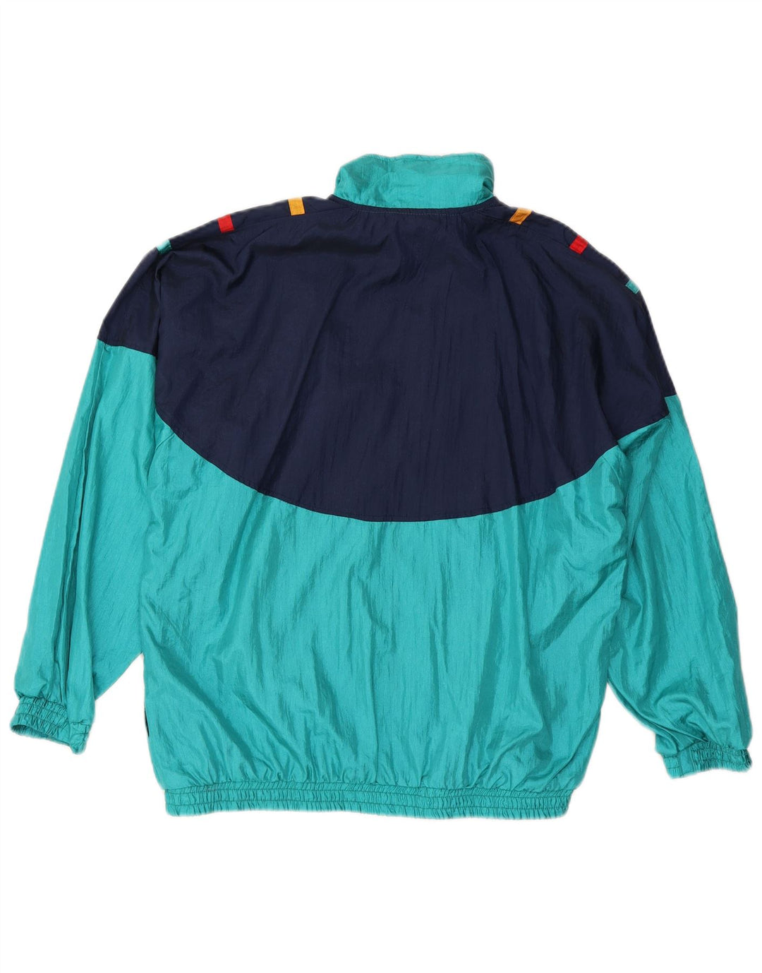VINTAGE Chaqueta superior de chándal para hombre XL Bloque de color azul