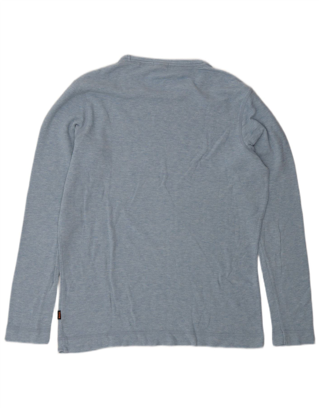 Hugo Boss Hombre Slim Fit Top Manga Larga Azul Grande
