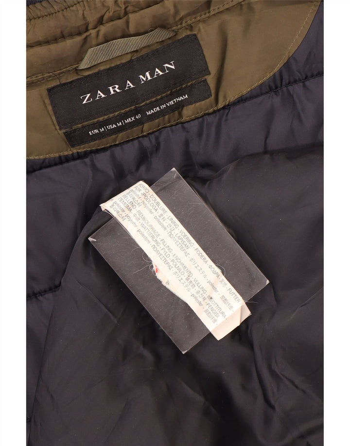 Zara Hombre Chaqueta Acolchada ES 38 Marrón Medio Poliéster