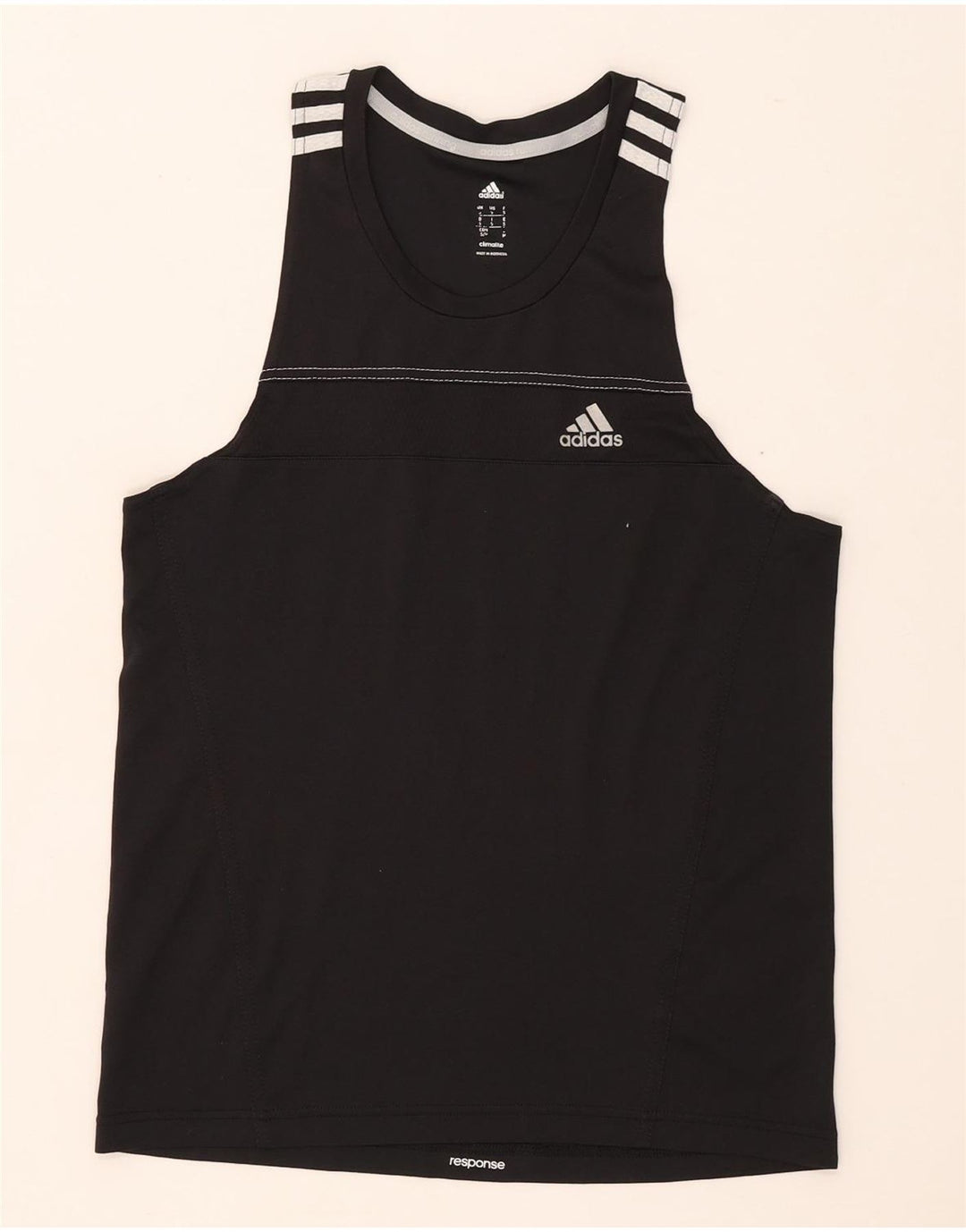 ADIDAS Hombre Graphic Vest Top Pequeño Poliéster Negro