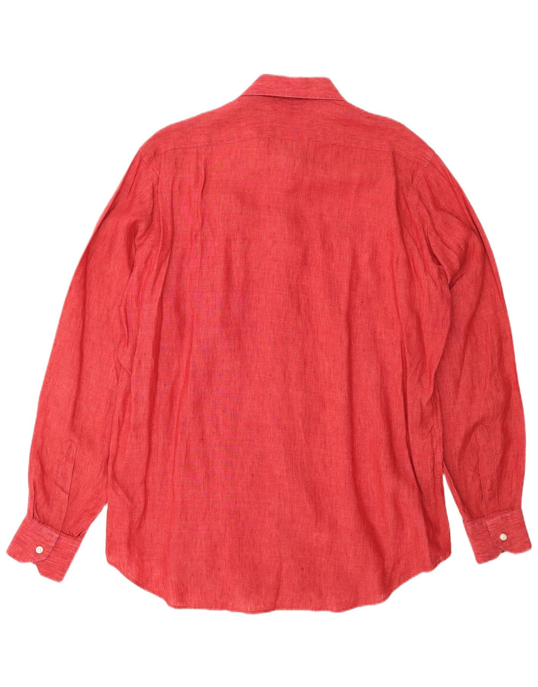 CAMICISSIMA Camisa Slim Fit Hombre XL Lino Rojo
