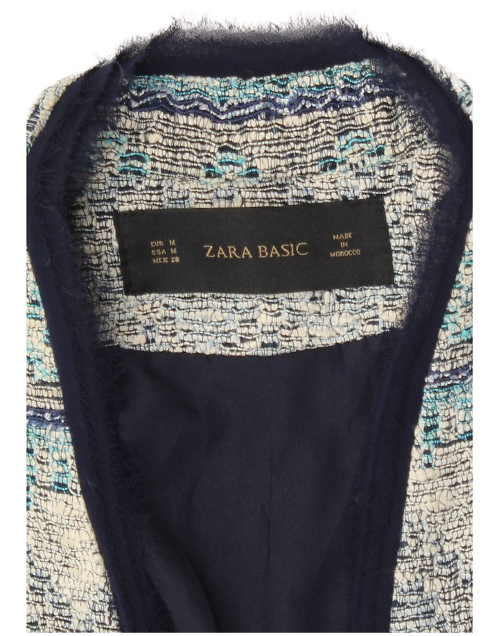 Zara Abrigo abierto para mujer UK 42 Rayas azules medianas