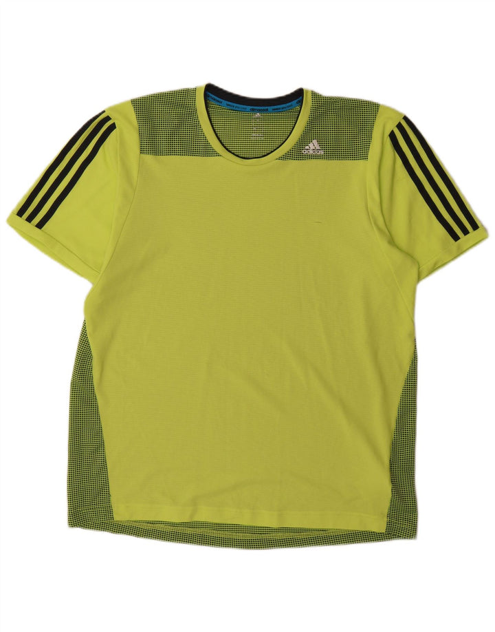 Adidas Mens Climacool Camiseta Top Grande Verde Poliéster