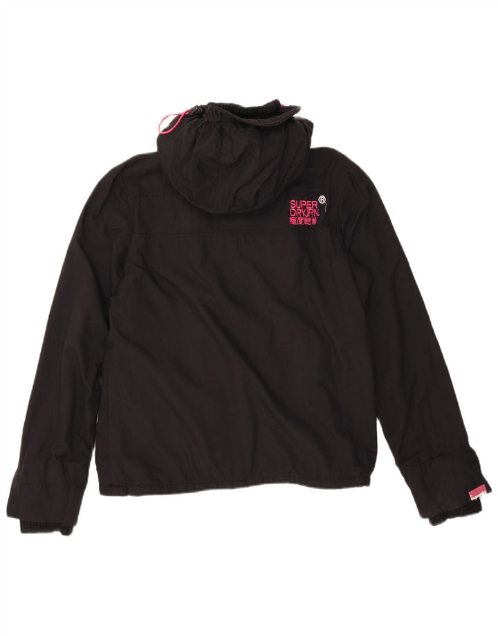 Superdry Chaqueta cortavientos con estampado Windcheater para mujer, talla 44, talla M, color negro
