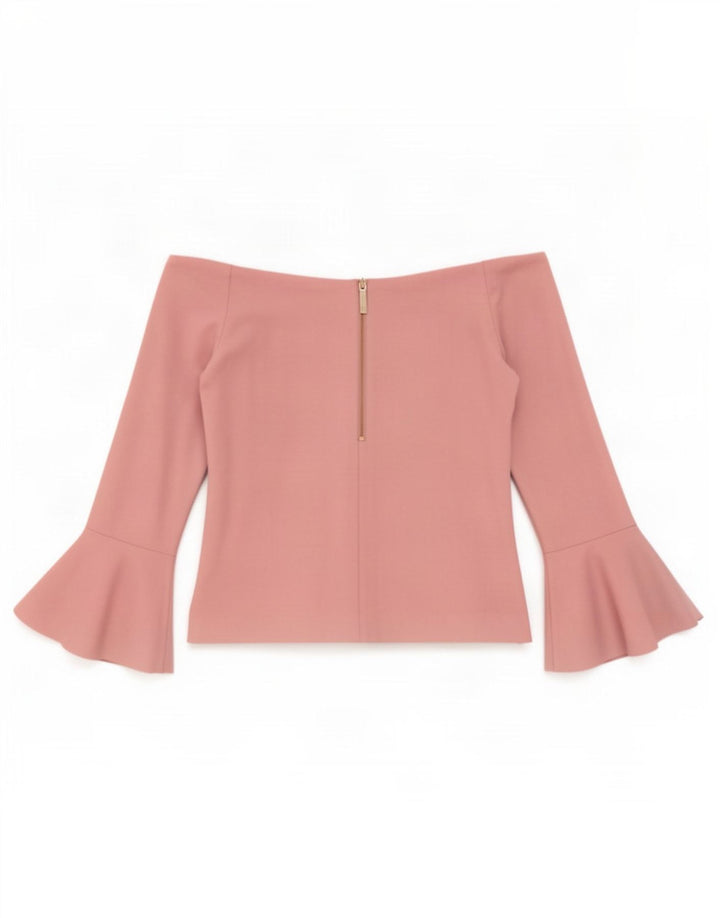 Ted Baker Top corto con hombros descubiertos para mujer Talla 3 Viscosa rosa mediana