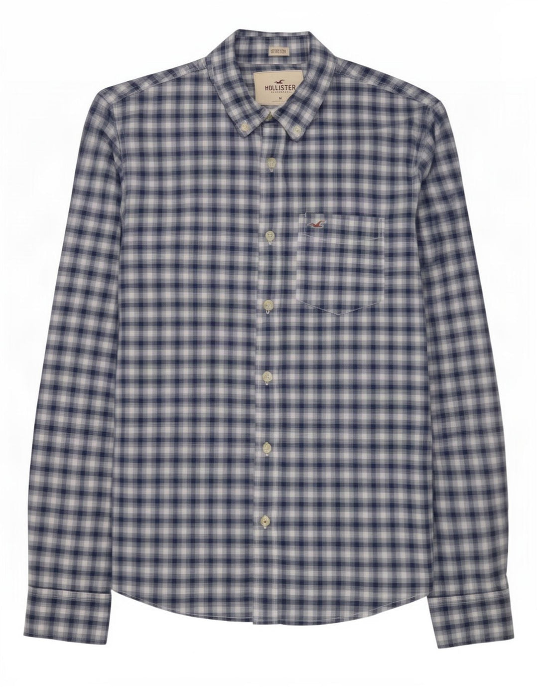 Camisa Hollister Hombre A Cuadros Azul Medio