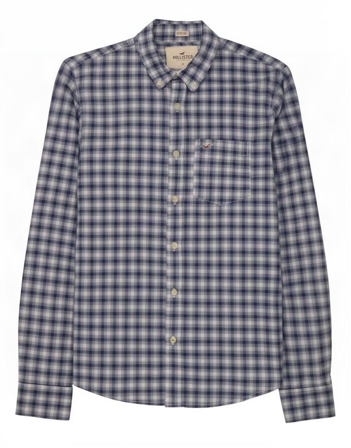 Camisa Hollister Hombre A Cuadros Azul Medio