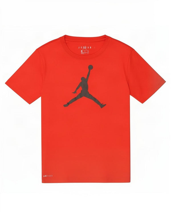Jordan Boys Dri Fit Graphic Camiseta Top 12-13 años Grande Rojo Poliéster