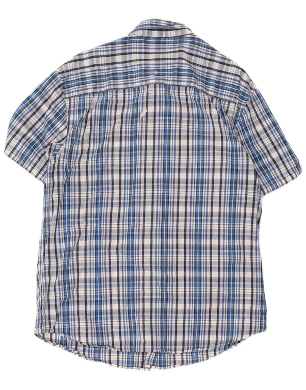 Wrangler Camisa Casual De Manga Corta Para Hombre XL Algodón A Cuadros Azul