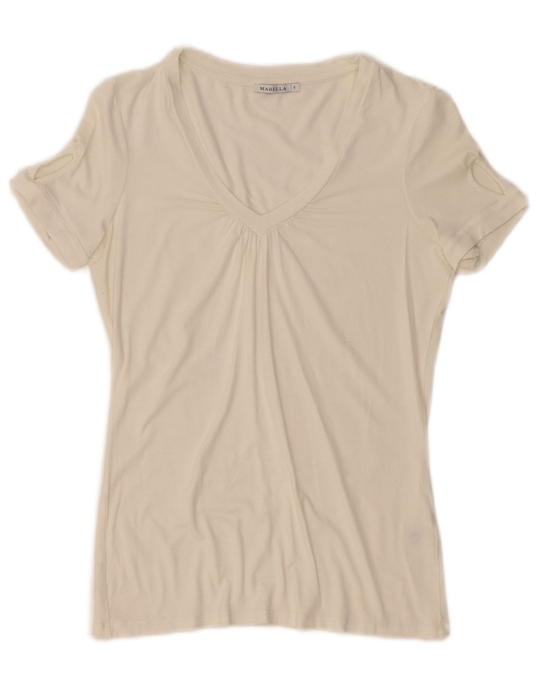 Marella Camiseta para Mujer Top UK 10 Small Off White
