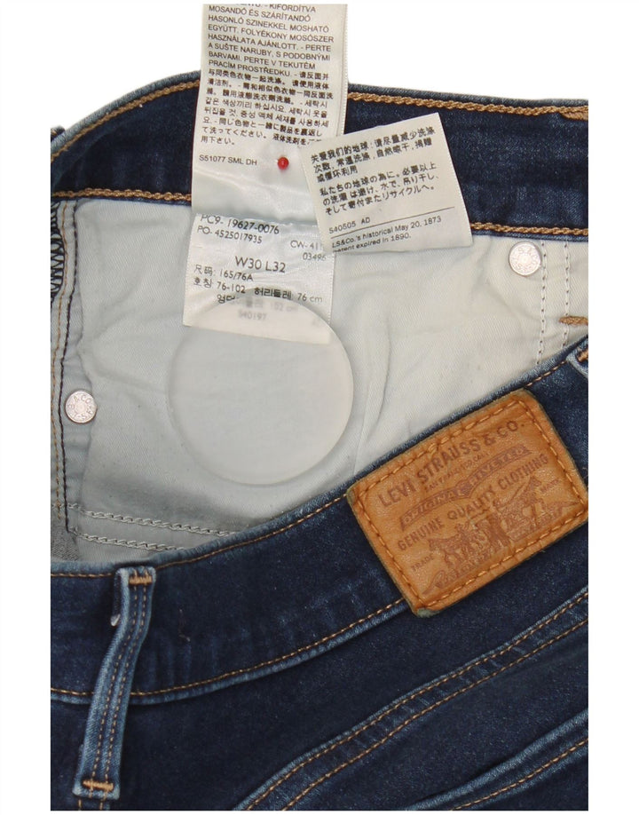Levi's Capri Jeans Mujer W30 L21 Algodón Azul