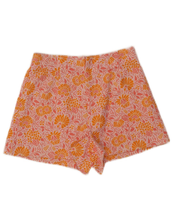 Zara Mujer Shorts Casual XS W24 Lino Floral Rosa